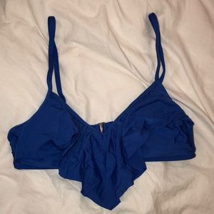 Blue flowy bikini top